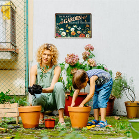 KORUBIA garden sign greenhouse decor enhances a greenhouse or conservatory with style.