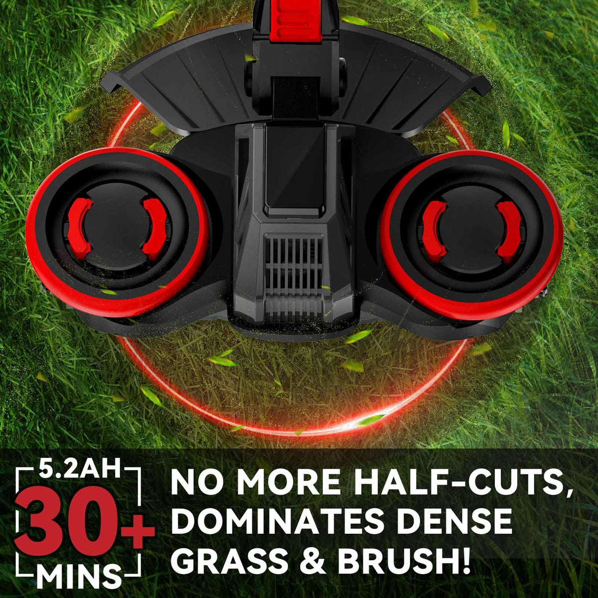 Korunria three-blade system switches between saw, steel, and nylon blades.