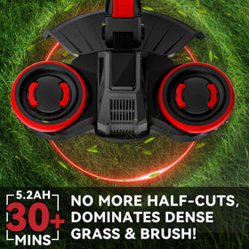 Korunria three-blade system switches between saw, steel, and nylon blades.