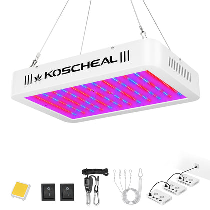 KOSCHEAL KS1200 full spectrum daisy chain setup for scalable grow coverage.