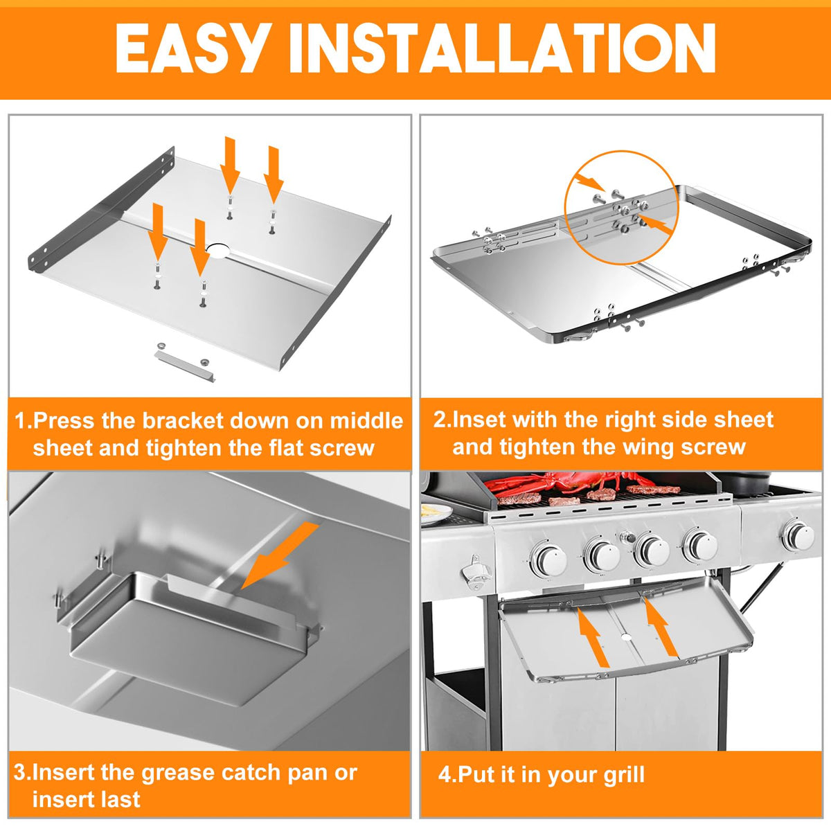 Three-piece kit enables quick, tool-free installation.
