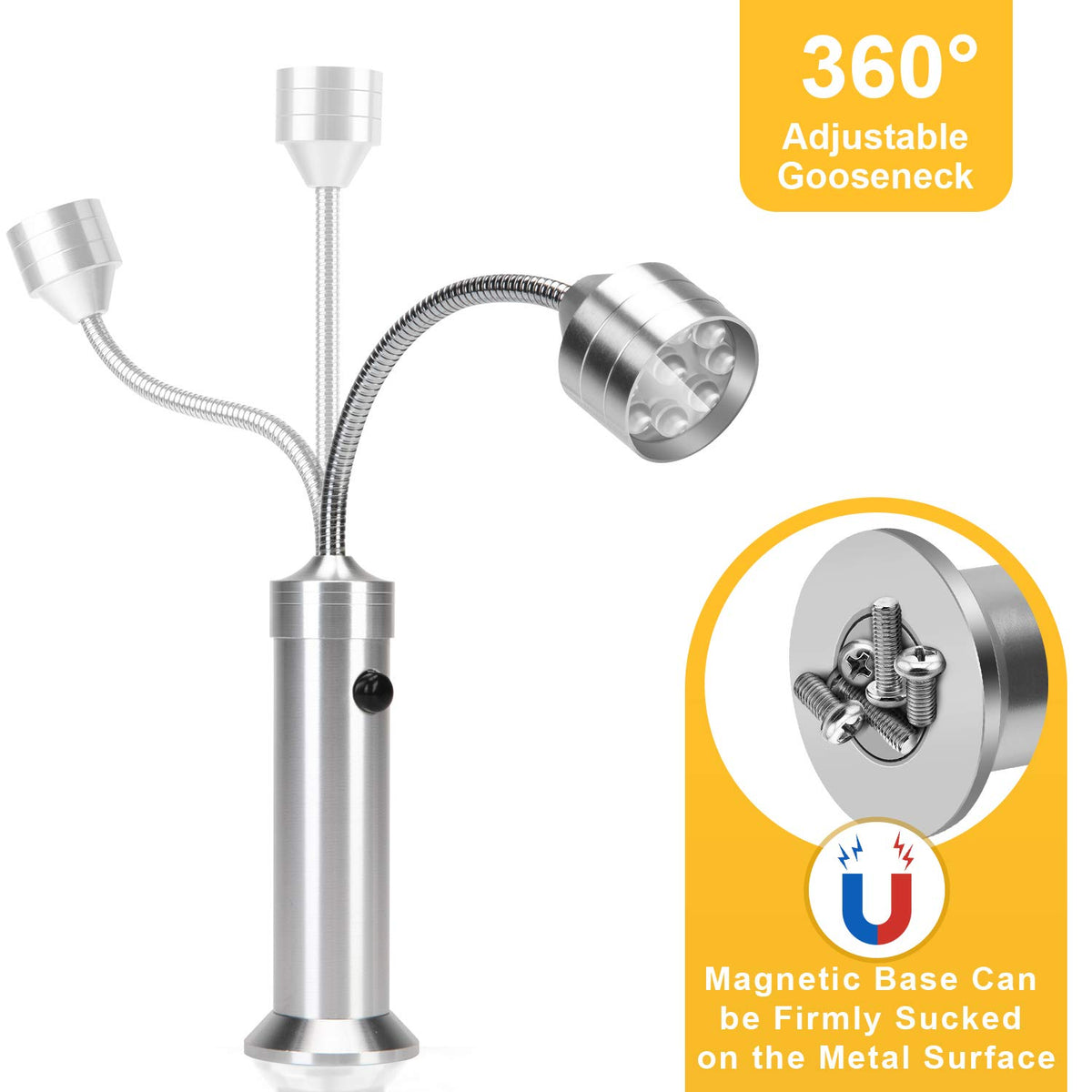KOSIN BBQ light shines at night on grill for precise cooking.