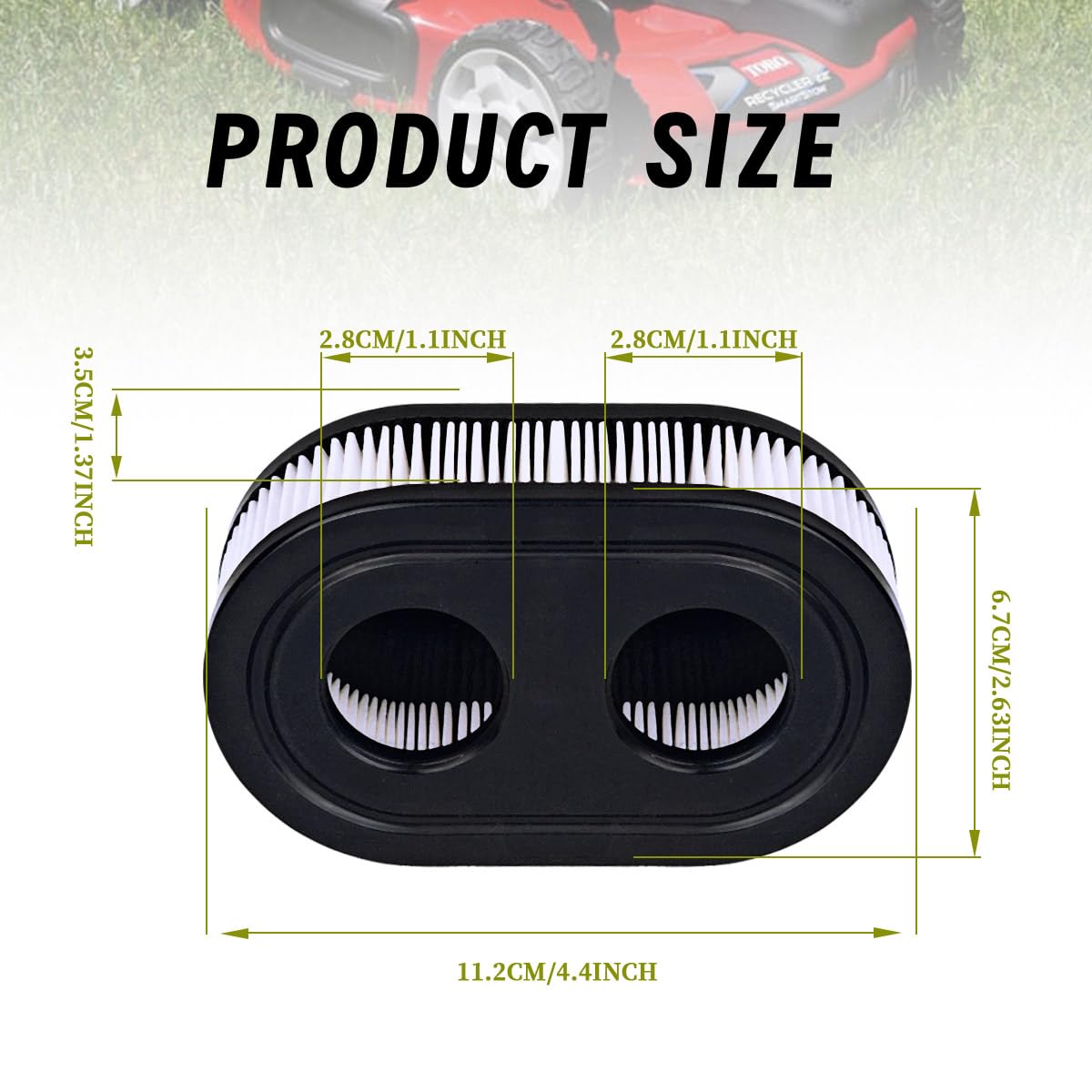 Koubliztic 593260 air filter close-up showing durable media protecting engine from debris.
