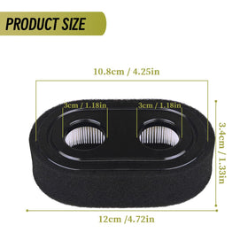 Koubliztic 593260 air filter with pre-filter side view shows robust construction