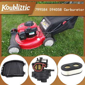 Koubliztic 799584 carburetor with air filter; improved filtration and airflow for better performance.