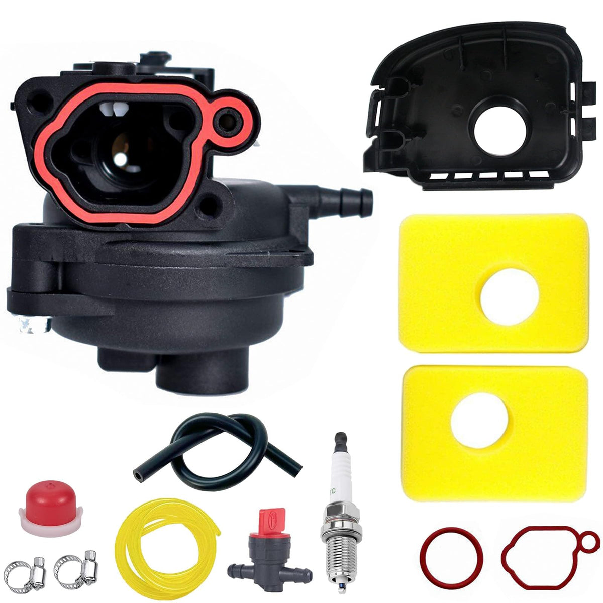 Koubliztic 799583 carburetor front view for Briggs & Stratton engines improves starting and idle