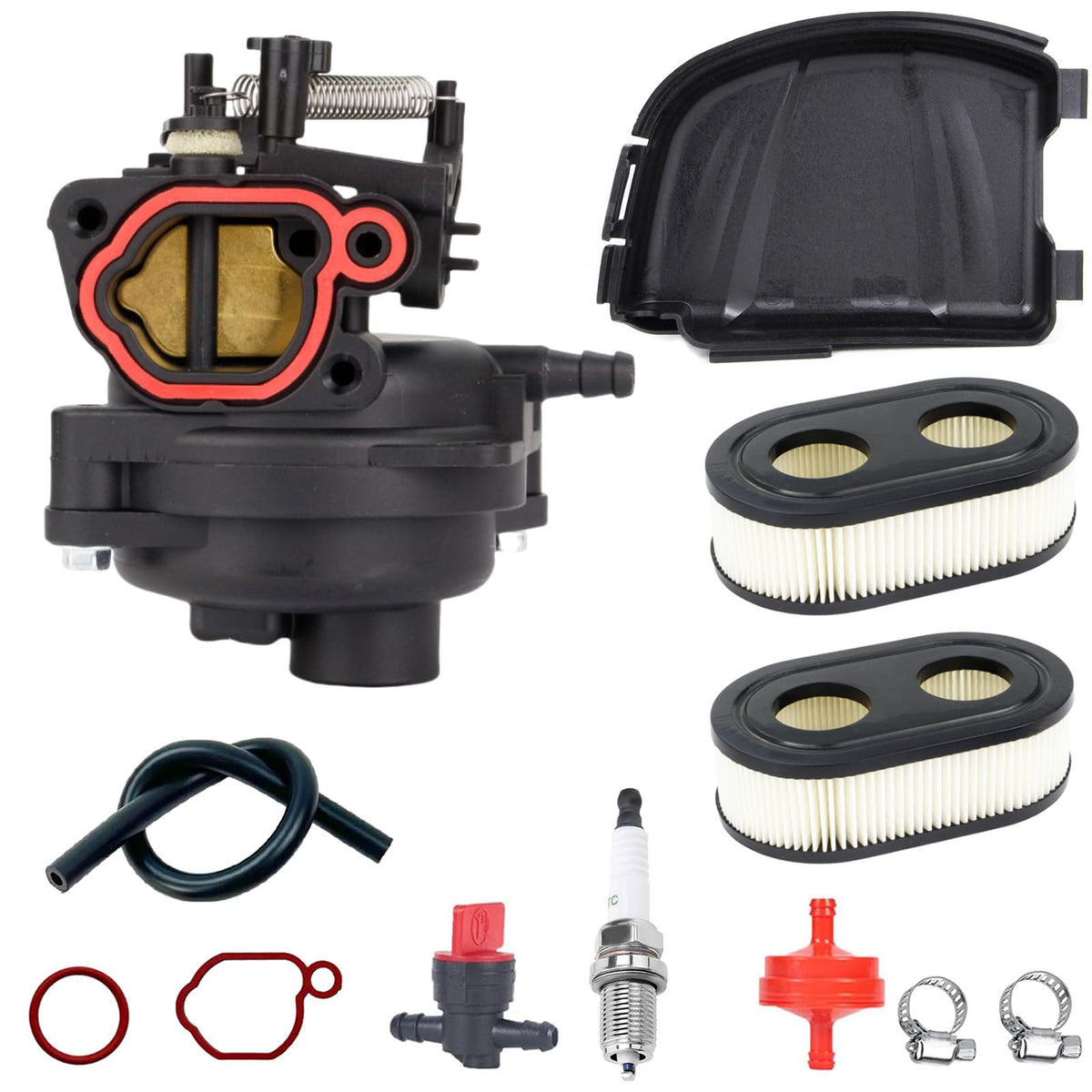 Koubliztic carburetor kit package for quick lawn mower maintenance