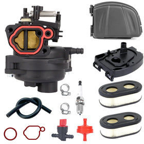 Koubliztic carburetor kit unboxing shows the complete 13-piece set for Briggs & Stratton engines