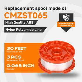 Kousika CMZST120SC cap cover compatible with CMZST065 spools for Craftsman trimmers.