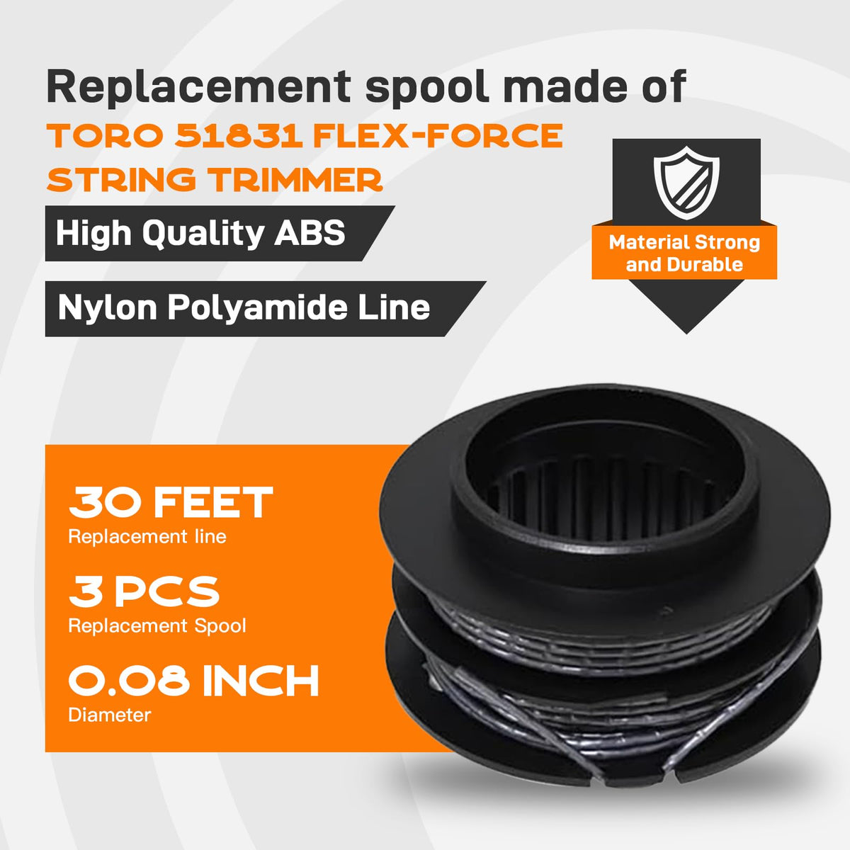 Kousika nylon line durability supports longer trims with less frequent replacements.