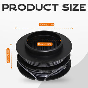 Kousika pre-wound 30 ft spool with 0.080 inch line for quick replacements.