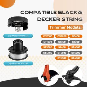 Kousika RS136 compatibility with Black & Decker models for easy lawn care.