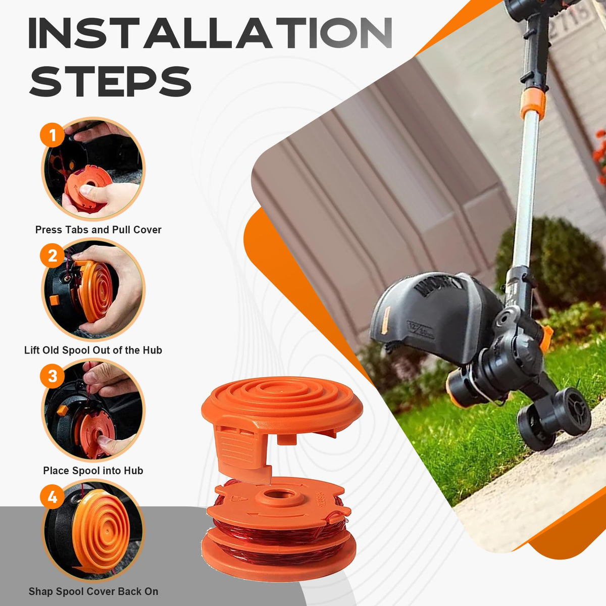Kousika Worx compatibility model list highlights versatile use across Worx trimmers.