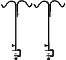 Koutemie 40-inch tall double-deck hook on railing for stable two-arm hanging.