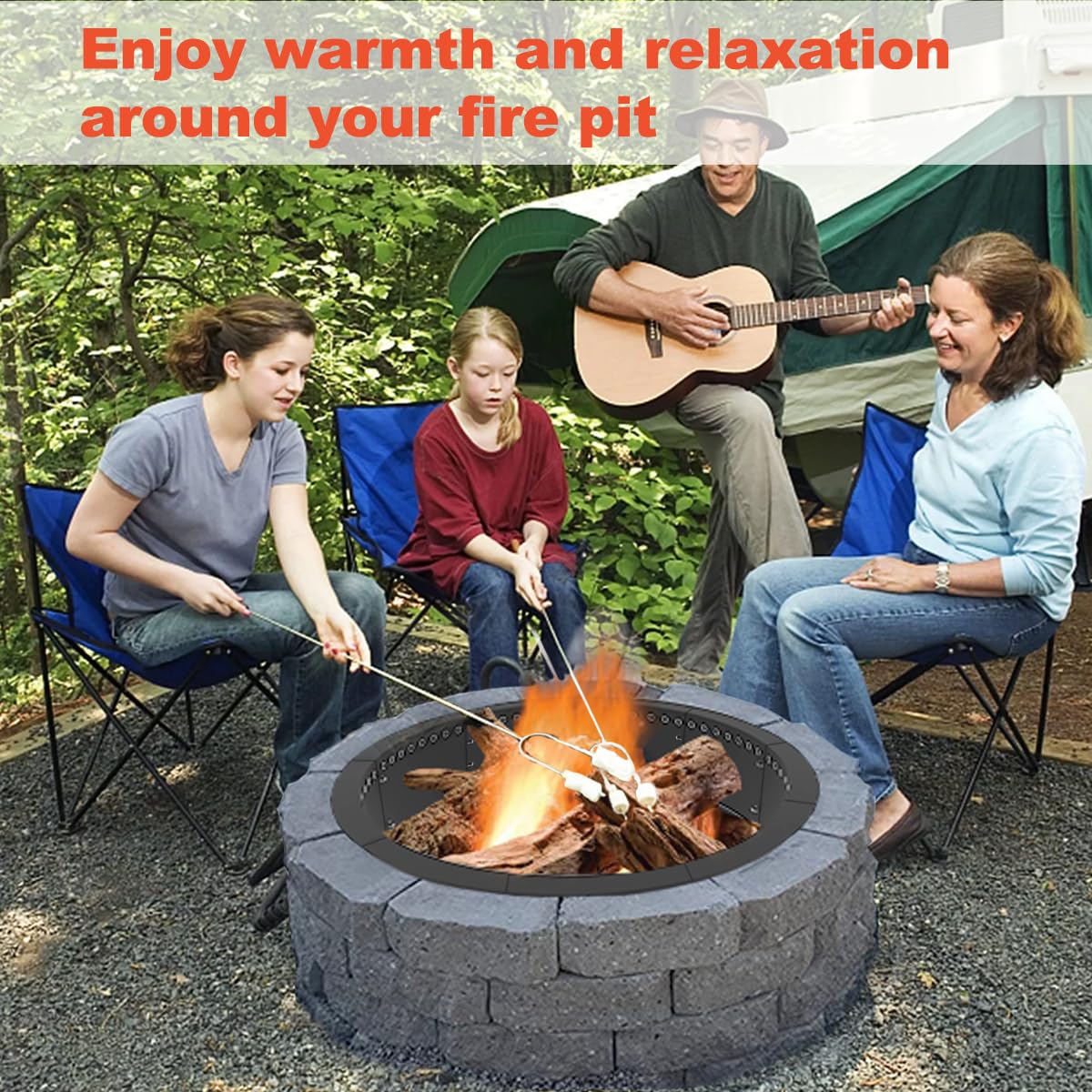 Koutemie DIY fire pit insert enables easy customization and setup.