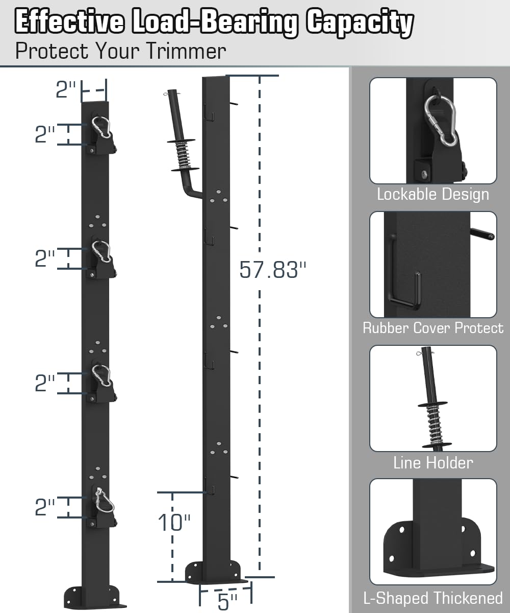 Koutemie lockable hasp keeps trimmers securely in place during transport.