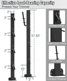 Koutemie lockable hasp keeps trimmers securely in place during transport.