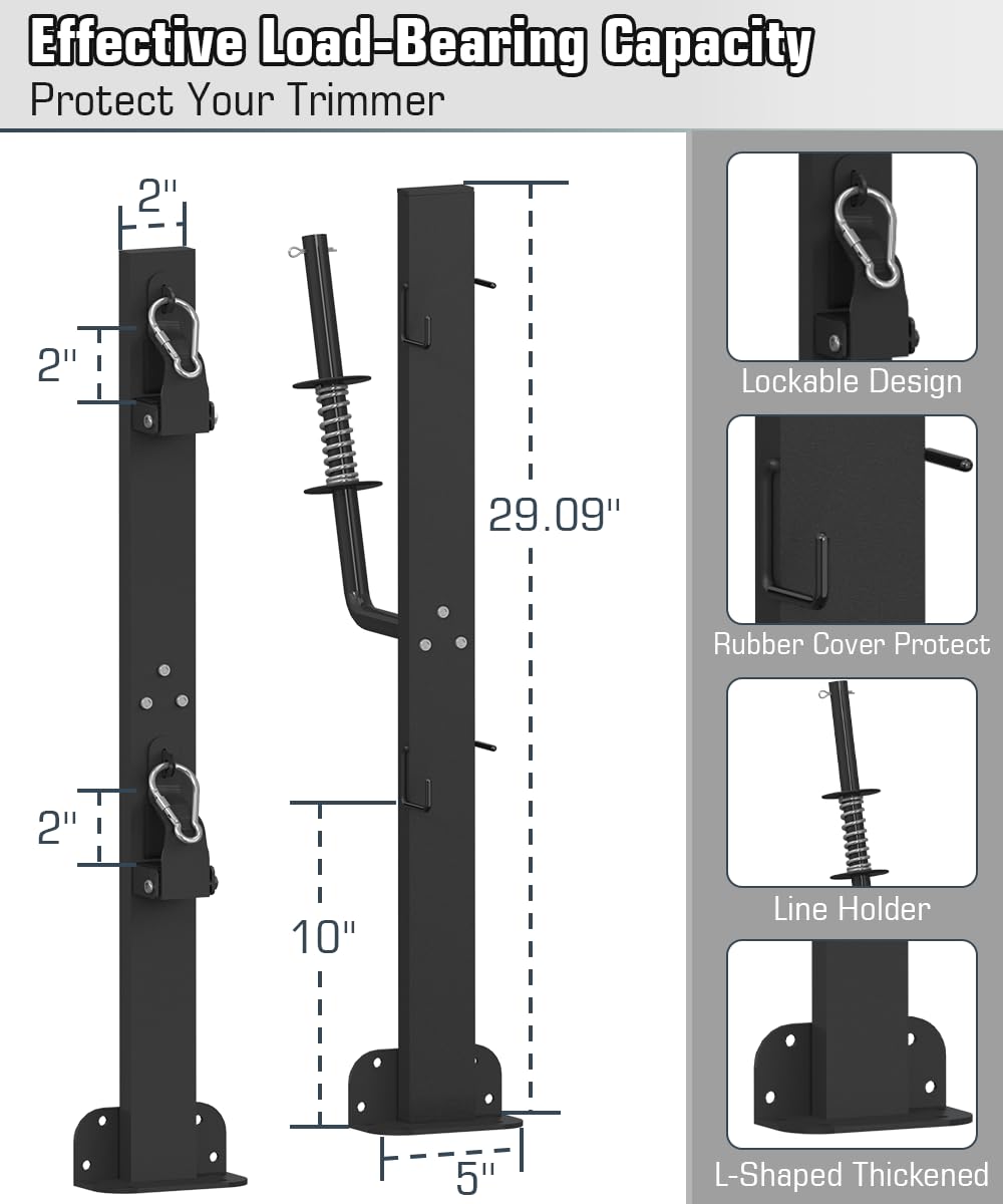 Koutemie lockable hasp secures trimmers during transit for peace of mind.