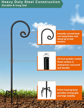 Koutemie multi-use hanger for pots, bird feeders, lights, and decor.