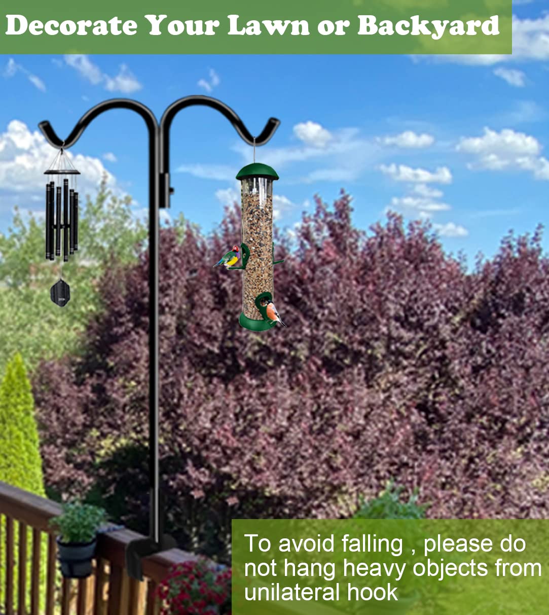 Koutemie versatile outdoor hanger for bird feeders, lanterns, and planters.