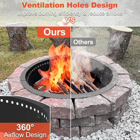 Koutemie smokeless design ventilation holes improve airflow and flame quality.