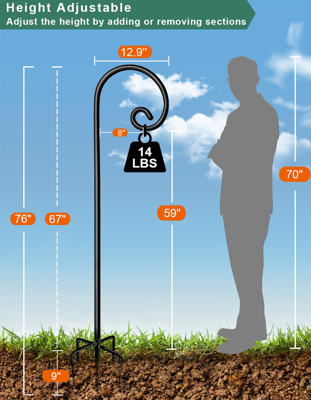 Koutemie weatherproof garden hanger suits windy outdoor spaces.