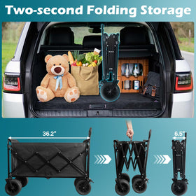 Kovryx Beach Wagon adjustable handle provides easy pulling for all ages.