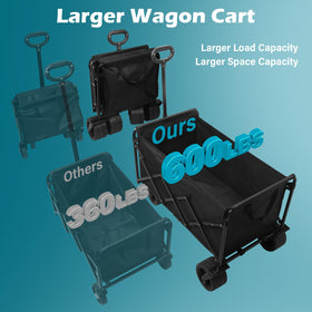 Kovryx Beach Wagon heavy-duty frame supports loads up to 600 pounds.