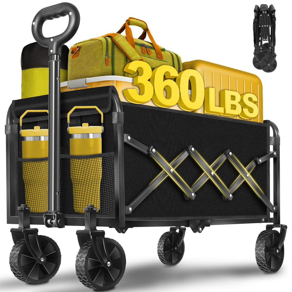 Kovryx Wagons foldable cart in folded form showing compact storage and easy portability.