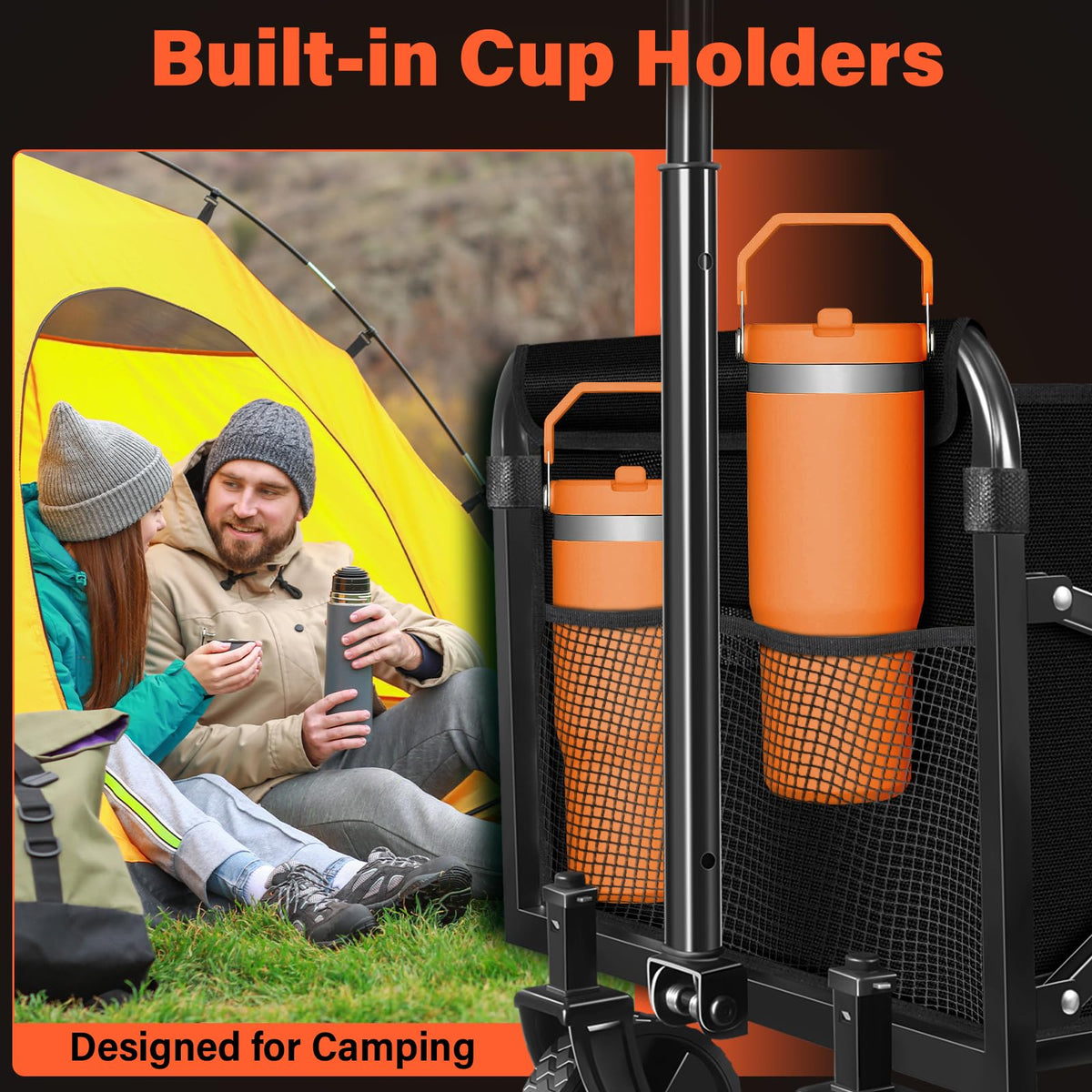 Kovryx wagon suitable for groceries, camping gear and outdoor use