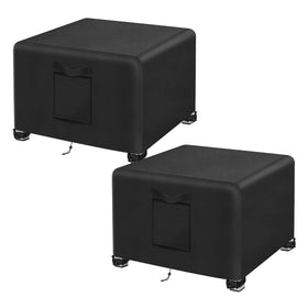 Kovshuiwe outdoor ottoman cover on a 25x25x17 ottoman protecting from rain and sun