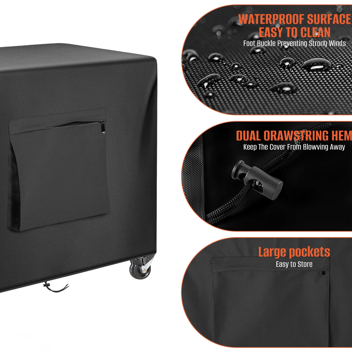 Kovshuiwe storage bag helps organize accessories when storing the cover.