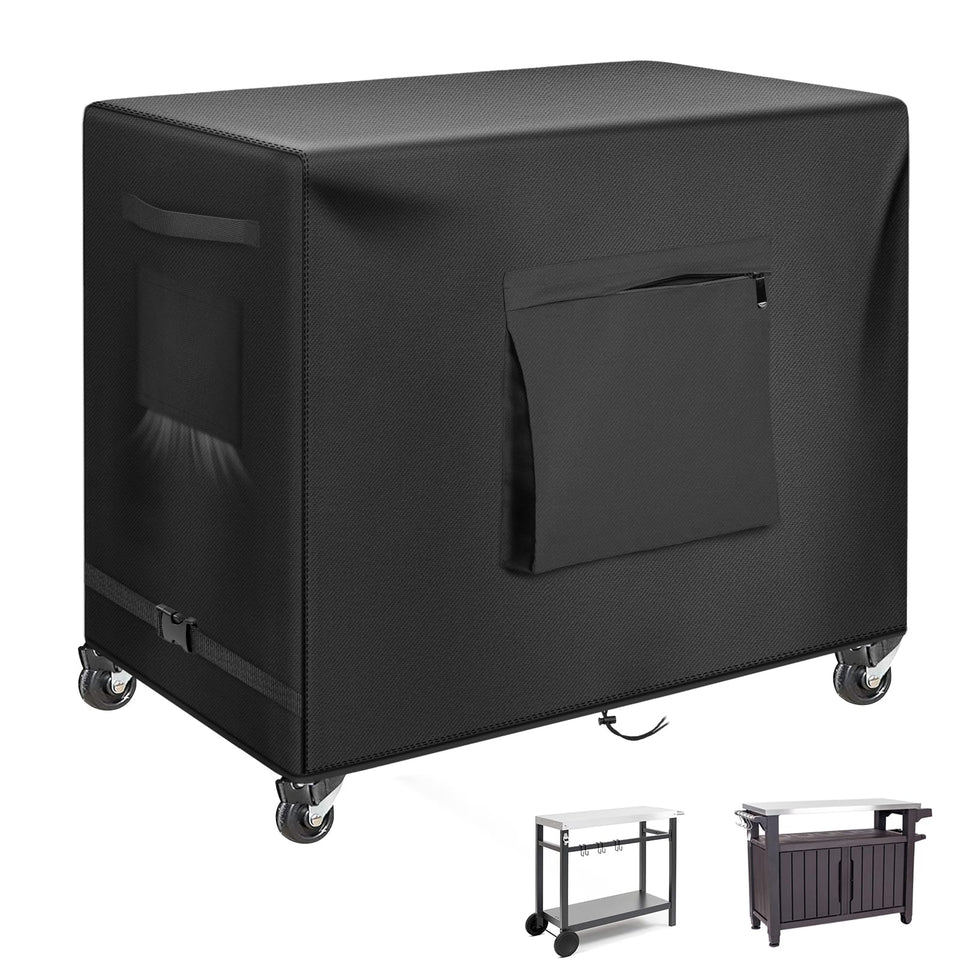 Kovshuiwe outdoor prep table cover with waterproof material protecting your cart.
