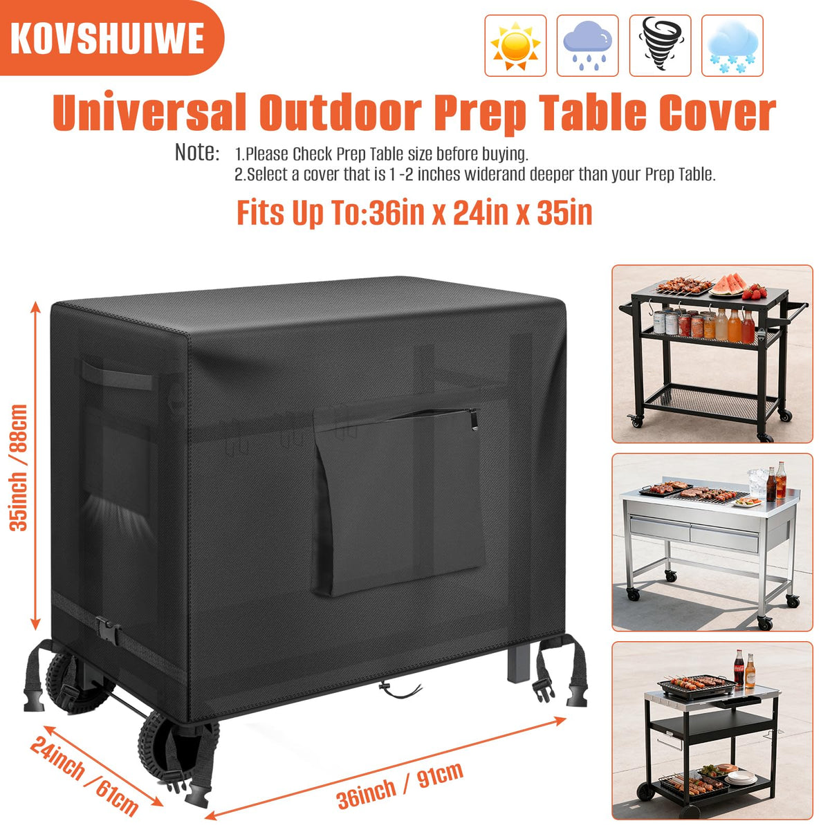 Kovshuiwe wind-dustproof design keeps the cart secured in breezy conditions.