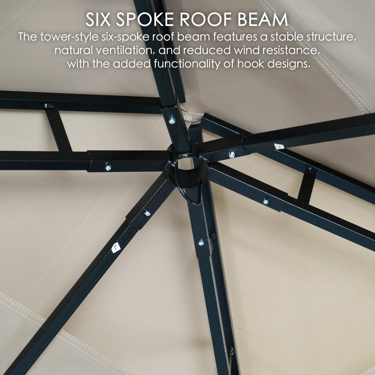 Kozyard Andra vented double-tier roof improves airflow