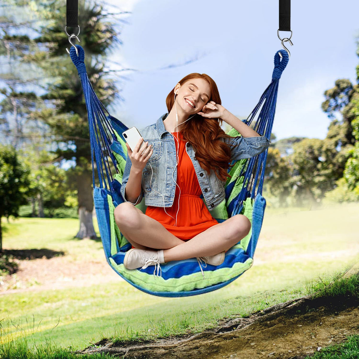 KPX lightweight hammock chair 7 pounds for easy relocation