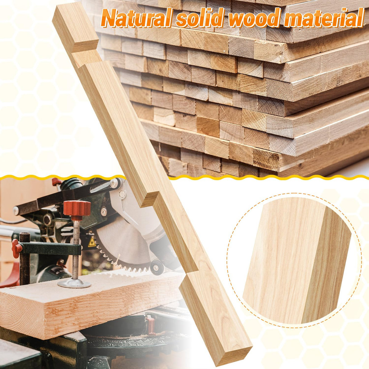 KQYSLXG Wood texture close-up shows durable wooden construction.