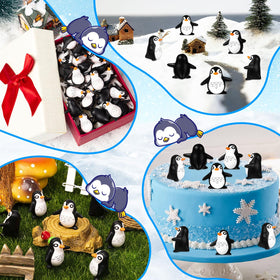 KQYSLXG penguin figures suitable for garden pots and windowsills.