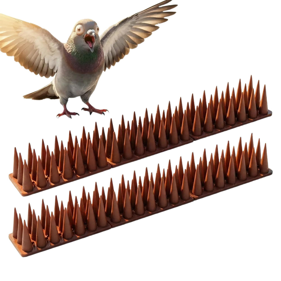 KraAra Bird Spikes 6-pack brown protect roofs from nuisance birds.