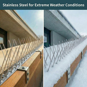 KraAra bird spikes along fences deter climbing and intrusions with 360-degree coverage
