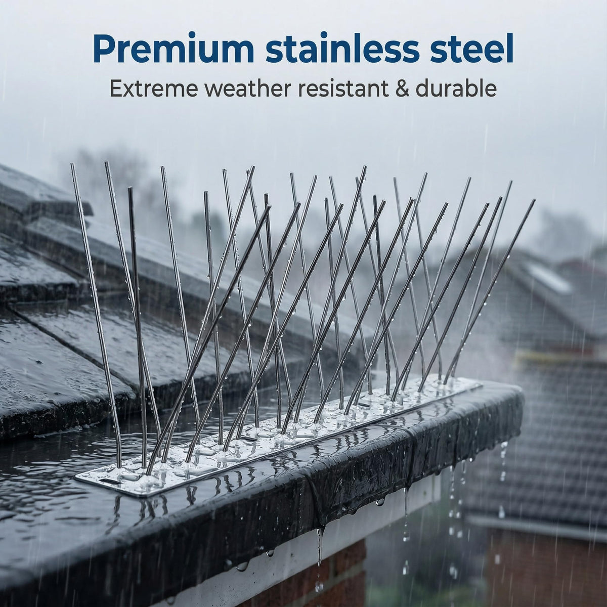 KraAra bird spikes on window sills keep droppings away while preserving curb appeal