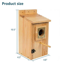 KraAra birdhouse copper predator guard protecting fledglings at the entrance