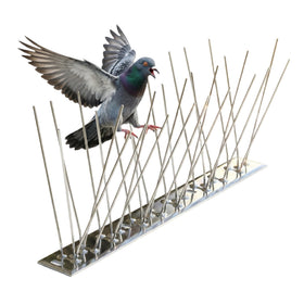 KraAra stainless steel bird spikes protect roofs with six-pack coverage for humane deterrence