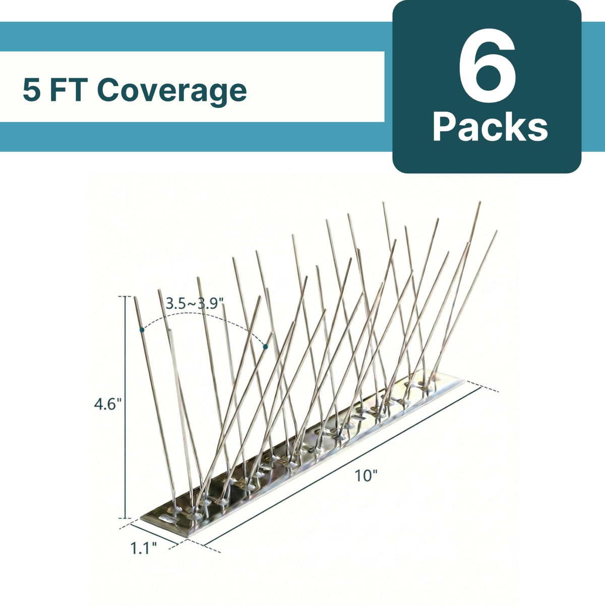 KraAra bird spikes installed on roof edge deter pigeons without harming them