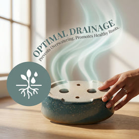 Krayce Serenya kiln-transformed glaze creates a unique artful display for desks.