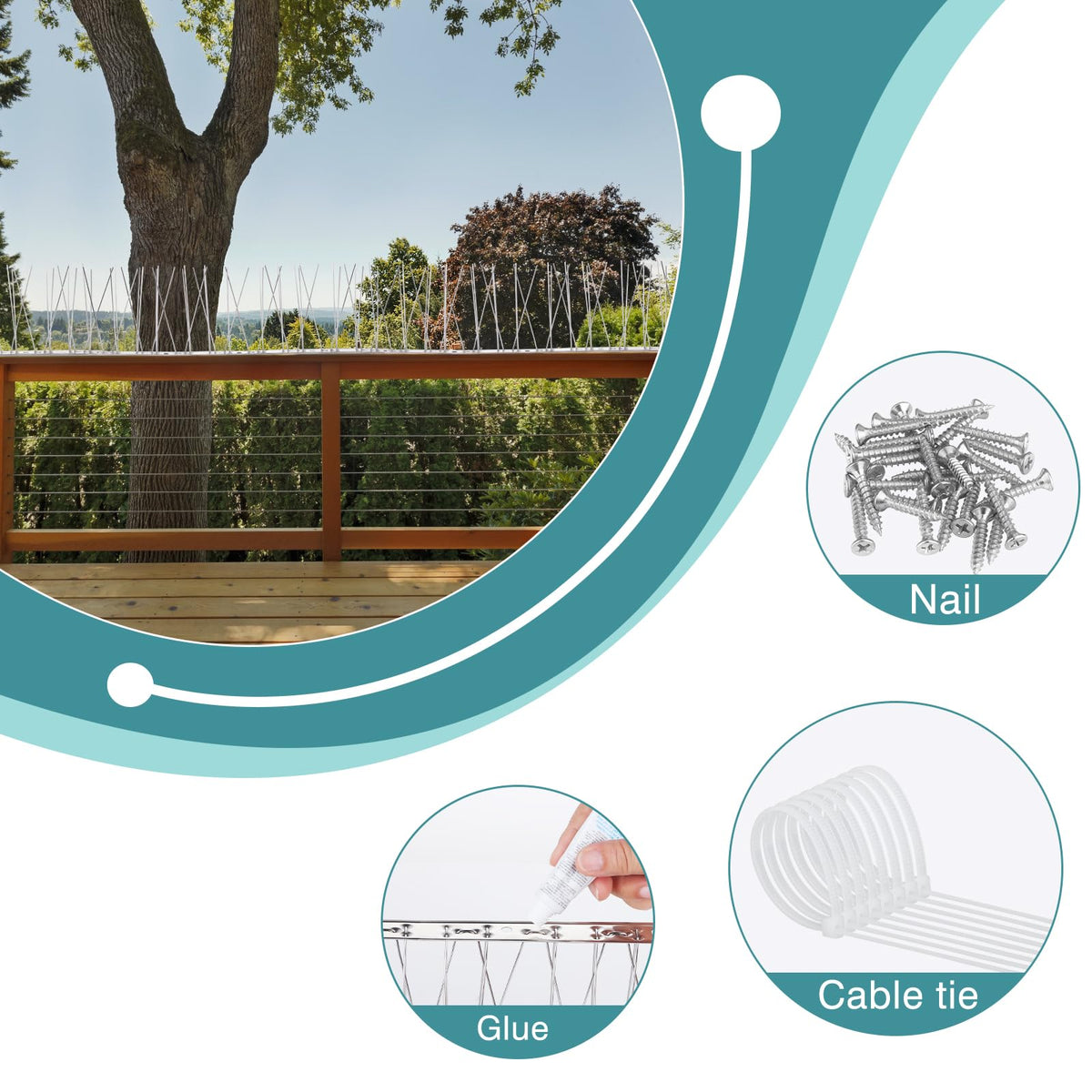 KREMORV spikes feature multi-directional needles for broader coverage on ledges and rails.