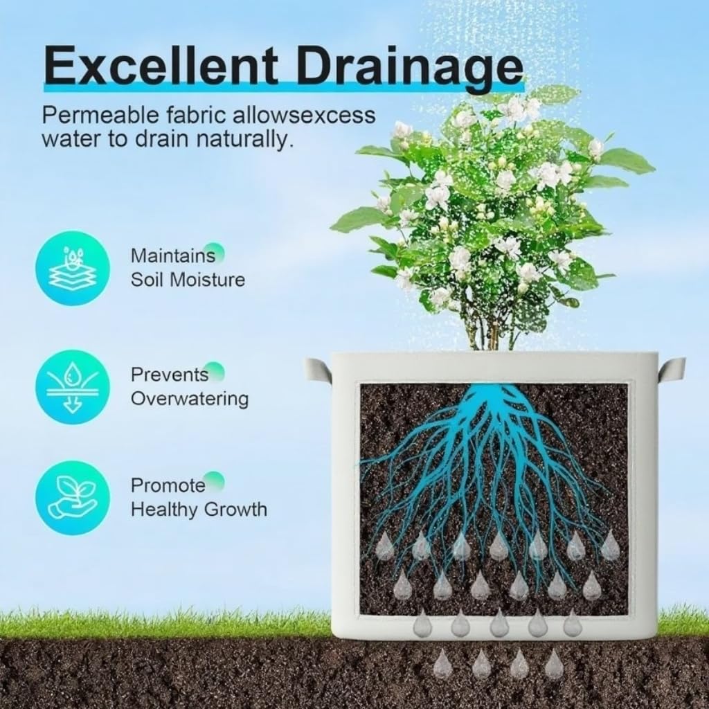 Kriopy 20-gallon grow bag foldable storage design in use