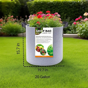 Kriopy 20-gallon grow bag with sturdy handles for easy transport