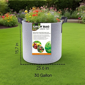 Kriopy 30-gallon grow bag with sturdy handles for easy transport.