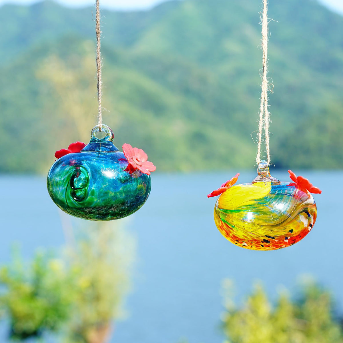 KRISININE garden-tree ornament hummingbird feeder for decoration